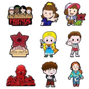 Stranger Things Set of 9 Brooch Enamel Pins
